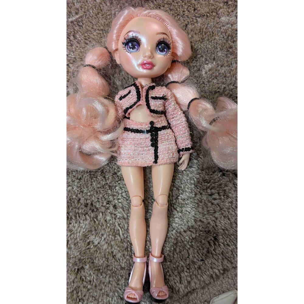 Rainbow High Pink Fashion Doll Braided Outfit Heeled Shoes